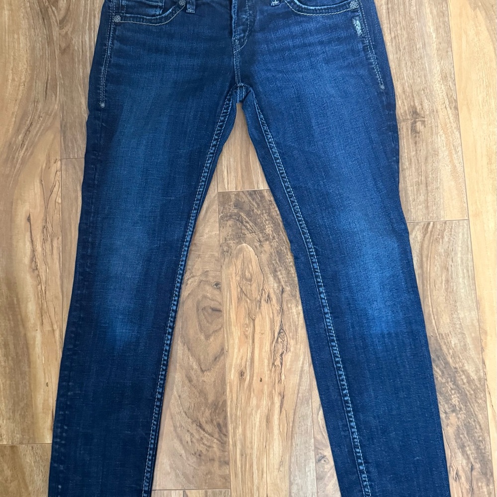 Silver Aiko Women's Skinny Jeans in Dark Indigo
